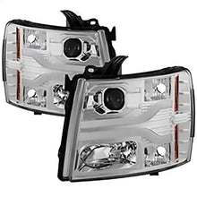 2007-2013 Chevrolet Silverado 1500, 2500HD Version 3 Projector Headlights; LED DRL; Chrome