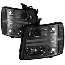 2007-2013 Chevrolet Silverado 1500, 2500HD Version 3 Projector Headlights; LED DRL; Smoke