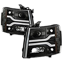 2007-2013 Chevrolet Silverado 1500, 2500HD Projector Headlights; Black