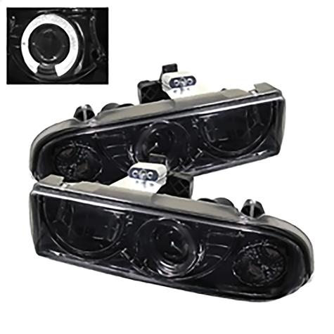 1998-2004 Chevrolet S10 & Blazer; Projector Headlights; LED Halo; Smoke