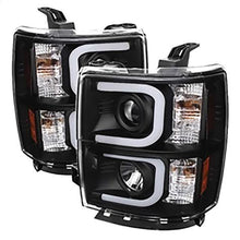 2014-2015 Chevrolet Silverado 1500; Projector Headlights; Light Bar DRL; Black
