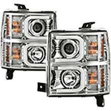 2014-2015 Chevrolet Silverado 1500; Projector Headlights; Light Bar DRL; Chrome