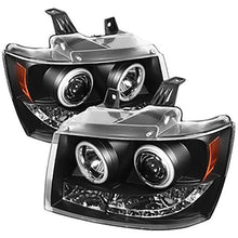 2007-2014 Chevrolet Suburban 1500/2500; Tahoe & Avalance; Projector Headlights; CCFL Halo; Black
