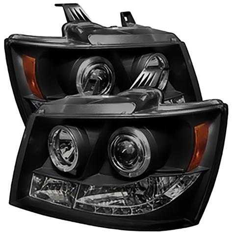2007-2014 Chevrolet Suburban 1500/2500; Tahoe & Avalance; Projector Headlights; Black Smoke