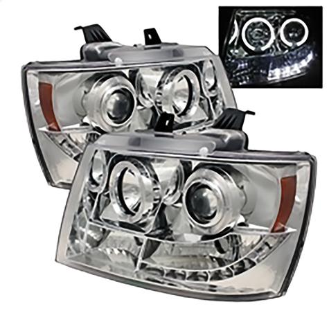2007-2014 Chevrolet Suburban 1500/2500; Tahoe & Avalance; Projector Headlights; Chrome