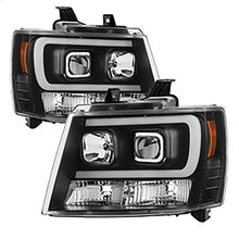 2007-2014 Chevrolet Suburban 1500/2500; Tahoe & Avalance; Version 2 Projector Headlights Light Bar DRL; Black