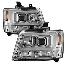 2007-2014 Chevrolet Suburban 1500/2500; Tahoe & Avalance; Version 2 Projector Headlights Light Bar DRL; Chrome