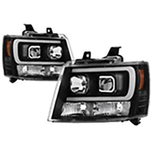 2007-2014 Chevrolet Suburban 1500/2500; Tahoe & Avalance; Version 2 Projector Headlights; Black