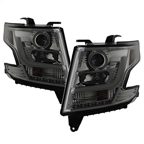2015-2020 Chevrolet Tahoe, Suburban; Projector Headlights; DRL LED; Smoke