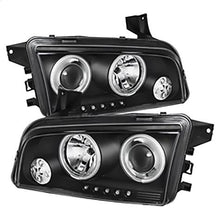 2006-2010 Dodge Charger; Projector Headlights; Halogen Model Only; CCFL Halo; Black