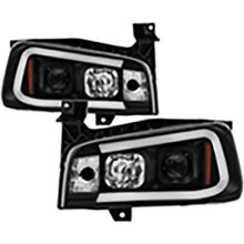 2006-2010 Dodge Charger; 1 Piece Projector Headlights; Halogen Model Only; Black