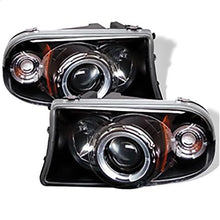 1997-2004 Dodge Dakota & Durango; 1PC LE Halo Projector Headlights; Black