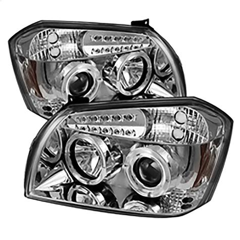 2005-2007 Dodge Magnum; Projector Headlights; Chrome