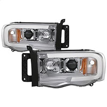 2002-2005 Dodge Ram 1500/2500/3500; Version 2 Projector Headlights; Light Bar DRL; Chrome