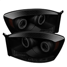 2006-2009 Dodge Ram 1500/2500/3500; Projector Headlights; CCFL Halo; LED; Black Smoke