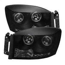 2006-2009 Dodge Ram 1500/2500/3500; Projector Headlights; Black Smoke