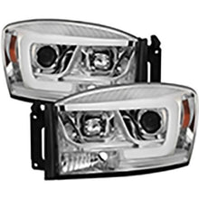 2006-2009 Dodge Ram 1500/2500/3500; Version 2 Projector Headlights; Light Bar DRL; Chrome