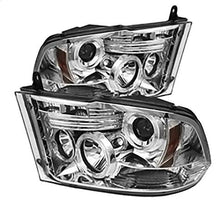 2010-2019 Dodge Ram 1500/2500/3500; Projector Headlights; Halogen Model Only; LED Halo; LED; Chrome