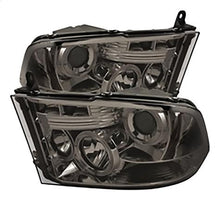 2010-2019 Dodge Ram 1500/2500/3500; Projector Headlights; Halogen Model Only; LED Halo; LED; Smoke