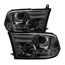 2010-2019 Dodge Ram 1500/2500/3500; Projector Headlights; Halogen Model Only; Light Bar DRL; Smoke