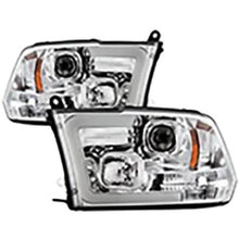 2010-2019 Dodge Ram 1500/2500/3500; Version 2 Projector Headlights; Halogen Model Only; Chrome