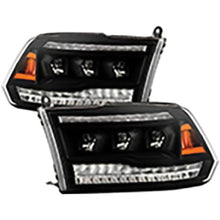 2013-2019 Dodge Ram 1500/2500/3500; LED Crystal Light Bar Parking Lights; Black