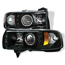 1994-2002 Dodge Ram 1500/2500/3500; Projector Headlights; CCFL Halo; Black