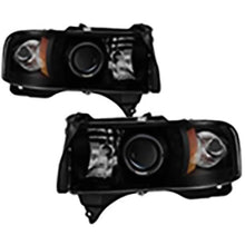 1994-2002 Dodge Ram 1500/2500/3500; Projector Headlights; Black Smoke