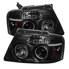 2004-2008 Ford F150; Projector Headlights; Version 2; Black Smoke