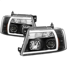 2004-2008 Ford F150; Light Bar Projector Headlights; Black