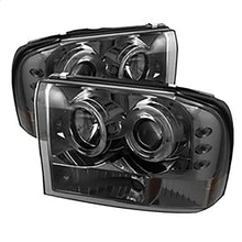 1999-2004 Ford F250 Super Duty & Excursion; 1PC Projector Headlights; Version 2; Smoke