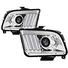 2005-2008 Ford Mustang; Version 2; Projector Headlights; DRL LED; Chrome