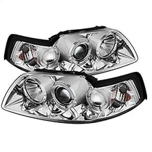 1999-2004 Ford Mustang; Projector Headlights; LED Halo; Chrome