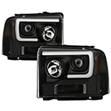 2005-2007 Ford F250 & F350 Super Duty; High-Power LED Module Projector Headlights; Black
