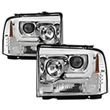 2005-2007 Ford F250 & F350 Super Duty; High-Power LED Module Projector Headlights; Chrome