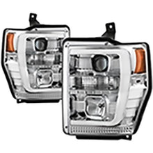 2008-2010 Ford F250 & F350 Super Duty; Version 2 High-Power LED Module Equipped Headlights; Chrome