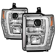 2008-2010 Ford F250 & F350 Super Duty; Version 2 Projector Headlights; Chrome