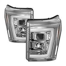 2011-2016 Ford F250 & F350 Super Duty; Version 2 Projector Headlights; Light Bar DRL; Chrome