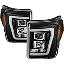 2011-2016 Ford F250 & F350 Super Duty; Version 2 High-Power LED Module Equipped Headlights Black