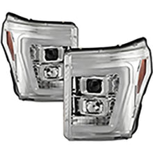 2011-2016 Ford F250 & F350 Super Duty; Version 2 High-Power LED Module Equipped Headlights; Chrome