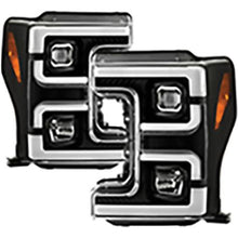 2017-2019 Ford F250 & F350 Super Duty; Halogen Model Only; Projector Headlights; Black