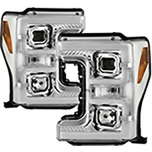 2017-2019 Ford F250 & F350 Super Duty; Halogen Model Only Projector Headlights; Chrome