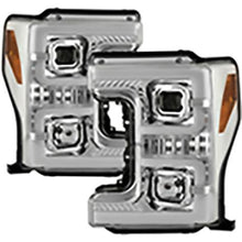 2017-2019 Ford F250 & F350 Super Duty; Projector Headlights; (Factory Halogen Model Only); Chrome