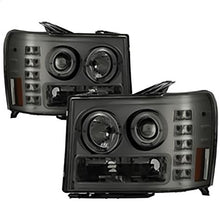 2007-2013 GMC Sierra 1500/2500/3500; Sierra 2500HD/3500HD & Denali; Projector Headlights; LED Halo; LED; Smoke