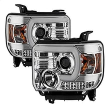 2014-2015 GMC Sierra 1500; 2015-2017 Sierra 2500HD/3500 HD; Projector Headlights; Light Bar DRL; Chrome