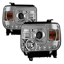 2014-2018 GMC Sierra 1500; Sierra 2500HD/3500HD; Projector Headlights; Light Bar DRL; Chrome