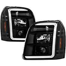 2007-2014 GMC Yukon; Version 2 Projector Headlights; LED White Light Bar Parking Light; Black