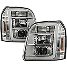 2007-2014 GMC Yukon; Version 2 Projector Headlights; LED White Light Bar Parking Light; Chrome