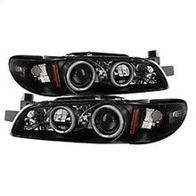 1997-2003 Pontiac Grand Prix; 1PC Projector Headlights; CCFL Halo; Black