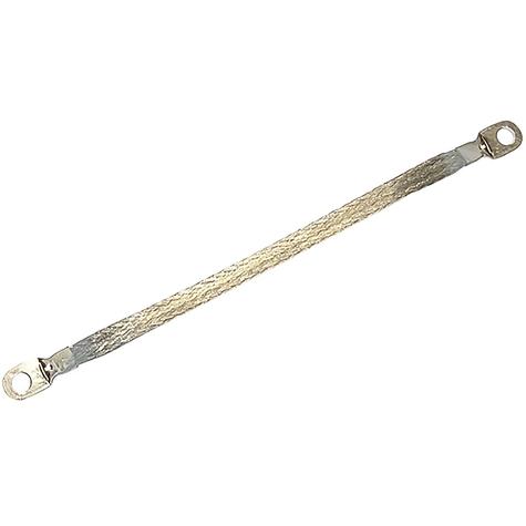 Ground Strap; Medium Duty, 3/8" Bolt Hole on Both Ends; 12"; Each